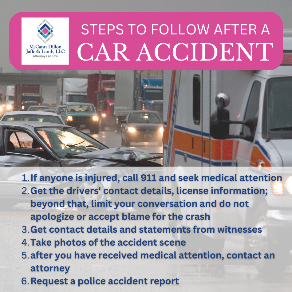 Philadelphia car accident lawyers provide steps to take after a car accident 